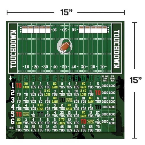 Football dice game board - dice, set