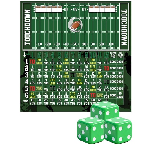 Football dice game - board, set